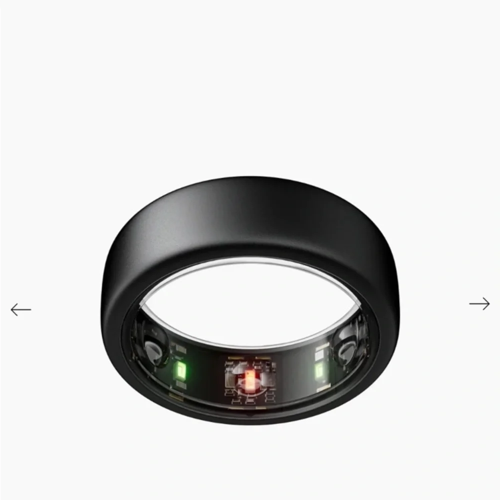 Oura Equinox Black Smart Ring Set with Charging Case and Pouch